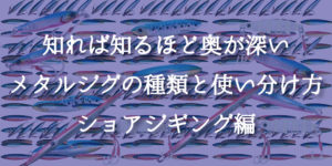 メタルジグの種類と使い分け方|ショアジギング編