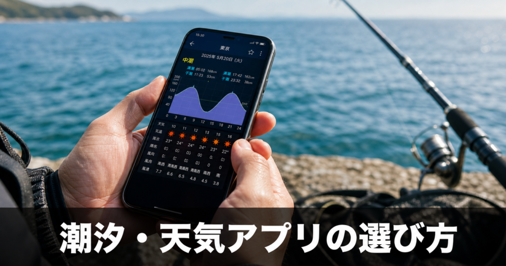 釣りに役立つ潮汐・天気アプリの選び方｜海釣りで本当に必要な情報とは