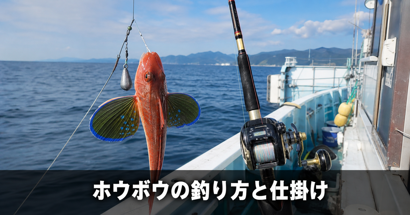 ホウボウの釣り方と仕掛け|船釣りの基本タックルと誘いのコツ